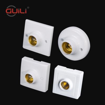 China Screw led bulb holder puncher e27 lamp holder led light base for acrylic for sale