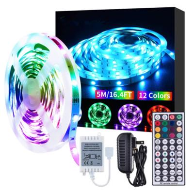 China Home Room 5m 10m 15 M Waterproof Remote Flexible Landscape Changing RGB Led Strip Light Rgbw 44 16.4ft Leading 5050 Led Strip Lights for sale