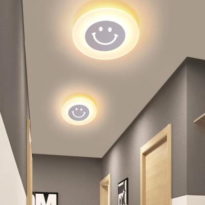 China Beautiful Smiling Lighting Modern Living Room Indoor Kid Bedside Bedroom Sconces Hotel Corridor LED Acrylic Wall Lamp for sale