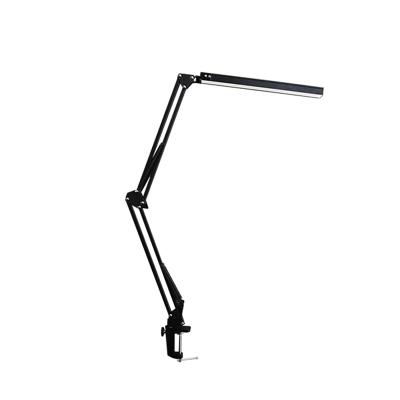 China Modern Folding Long Arm Clip Eye Protection Reading Lamp 3 Modes Lighting Brightness Adjustable Flexible USB LED Desk Lamp for sale