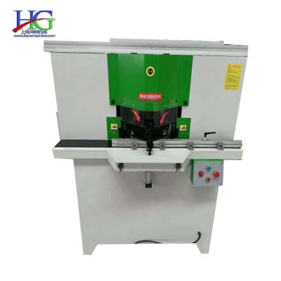 China VERTICAL 45 Angle Wood Frame Double Head Frame Window Door Cutting Miter Sawing Machine for sale