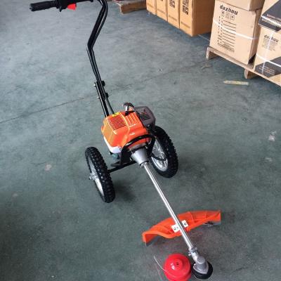 China High Quality 2-Stroke Gasoline Hand Push Grass Trimmer / Manual Lawn Mower for sale