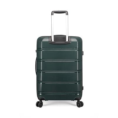 China Aluminum Frame PP Luggage Trolley Suitcase Hardside Luggage Rolling Suitcase Carry On Luggage Boarding Case for sale