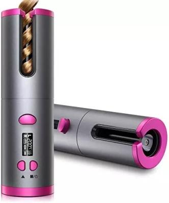 China Car Cordless Automatic Curling Iron, Salon Professional Ceramic Radio Auto Portable Electric Hair Curling Iron Pink Curler for sale