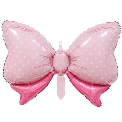 China Good Morning Decoration Baby Shower Party Balloon Baby Party Decor Supplies Bow Foil Balloon for sale