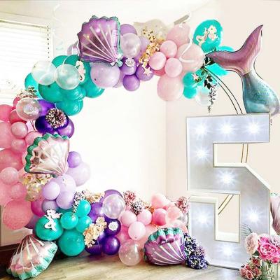 China Hot Selling Decoration Mermaid Birthday Party Balloon Decoration Balloon Set for sale