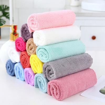 China Beautiful QUICK DRY Custom Coral Microfiber Fleece Dish Cleaning Cloth Christmas Glass Kitchen Towels Thanks Giving Gift Towel Set for sale