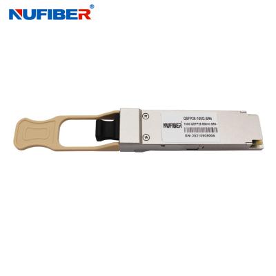 China 850nm 100m 100G QSFP28 SR4 MPO Optical Transceiver QSFP Module for sale