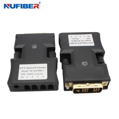 China 4 Core Mini DVI Fiber Optic Extender EDID Function 1080P for Digital Signage en venta