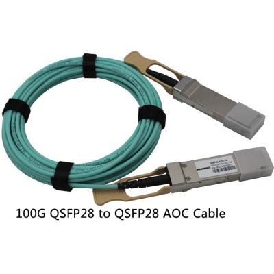 China QSFP28 To QSFP28 Fiber Optical Cable AOC 100G , 1M Active Copper Cable zu verkaufen