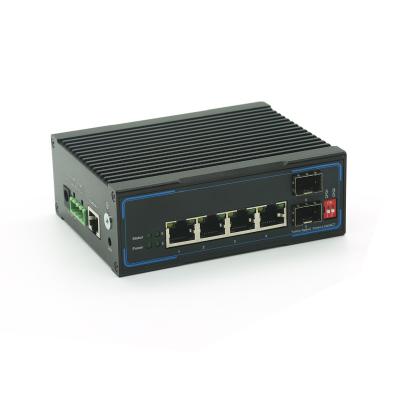 Chine NF524GM-SFP Grade industriel 10/100/1000Mbps commutateur de fibre géré avec 4 ports RJ45 et 2 ports SFP à vendre