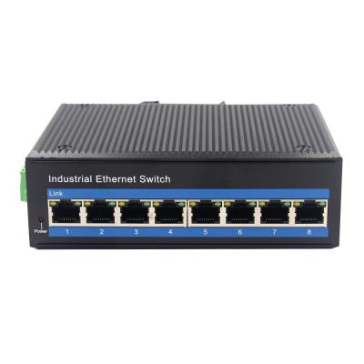 China 8x10 / 100M UTP Ethernet Port Industrial Ethernet Switch 24V Power Adapter zu verkaufen