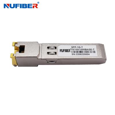 中国 10 / 100 / 1000BASE-T 銅製 SFP トランシーバー RJ45 100m モジュール 販売のため