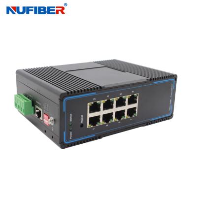 Китай Din Rail Mount Managed Industrial Ethernet Switch Gigabit 8 RJ45 1000Base-T Ports продается