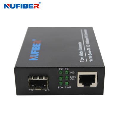 China 10/100Mbps SFP to RJ45 Converter Fast SFP Media Converter DC5-12V for sale