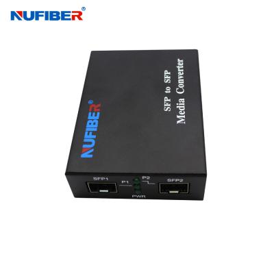 China Fiber Media Converter Single Mode to Multimode 1310nm to 850nm SFP to SFP Media Converter en venta