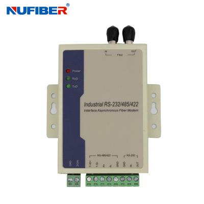 China Fiber Modem RS485/422/232 to Fiber Extender Serial to Fiber Optic Converter Duplex ST SM 20km DC24V Power Supply for sale