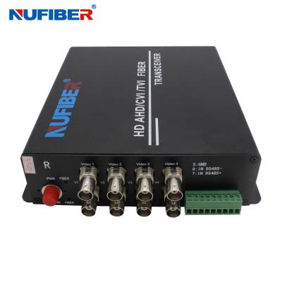 China 1080P TVI/CVI/AHD Fiber Video Converter 8CH Video Single Fiber Single Mode 1310nm/1550nm 20km FC Transmitter Receiver à venda