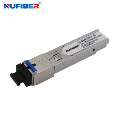 China 1.25G SFP Transceiver 40km 1310nm/1490nm SC DDM Single Fiber Singlemode 1.25Gb/s GE-BX40-SM1310/1490 for Metro/Access Network for sale