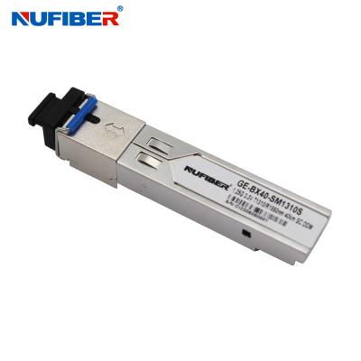 China 1.25G SFP Transceiver 40km 1310nm/1490nm SC DDM Einzelfaser Einzelmodus 1.25Gb/s GE-BX40-SM1310/1490 für Metro/Zugangsnetzwerk zu verkaufen