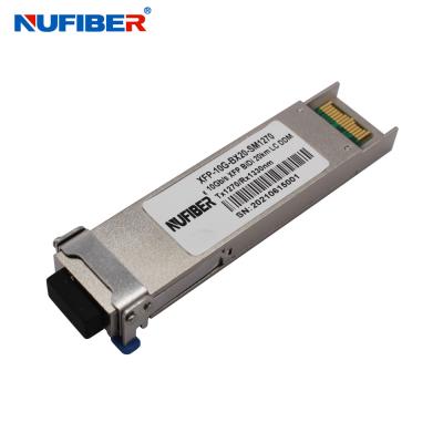 China XFP-10G-BX20-SM1270 10G XFP Module 10G WDM XFP 1270nm/1330nm 10km/20km LC DDM compatible with Cisco/MikroTik for sale