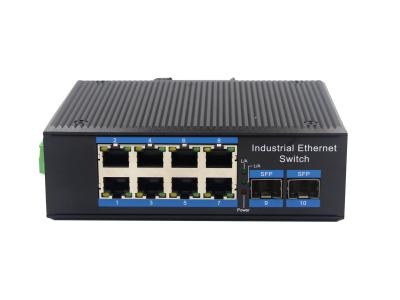 China 10/100/1000Mbps Unmanaged Industrial SFP Ethernet Switch Gigabit 2 SFP to 8 RJ45 Ethernet Switch SC/FC/ST/LC/SFP Port Din Rail Mount DC24V for sale