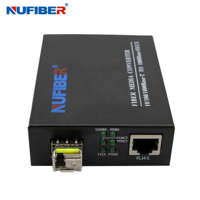 China 1000M SFP Optical  Fiber Media Converter Gigabit To UTP RJ45 port Media Converter for sale