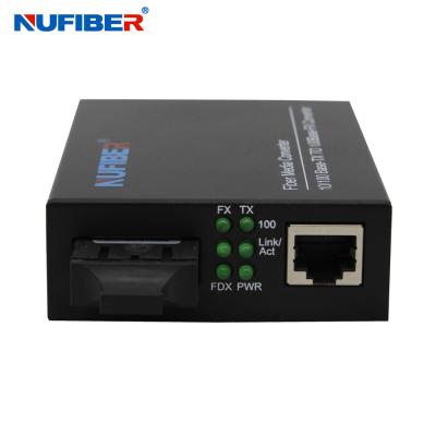 China 10/100 Mbps Fiber Media Converter for CCTV IP Camera SM 20KM SC Dual Fiber Media Converter for sale