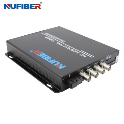 China Fiber Video Converter single fiber single mode 1310nm/1550nm 4BNC Fiber Optic Video Transmitter for sale