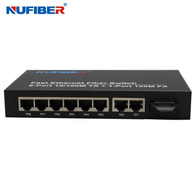 China Fiber Ethernet Switch Multimode RJ45 Fiber Optic Ethernet Switch Dual Fiber 8 Port Gigabit Switch for sale