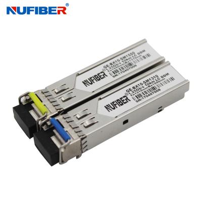 Chine Mode unitaire d'émetteur-récepteur recto de LC 1.25G SFP, module 1310nm 1550nm de SFP à vendre