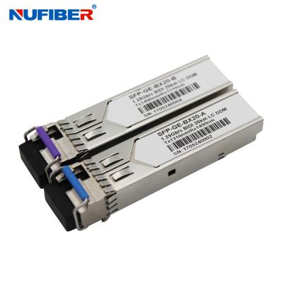 China conector unimodal del LC del transmisor-receptor de 1310nm 1490nm 1.25G SFP los 20km solo en venta