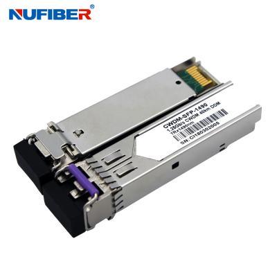 China 1.25Gb/S 20km CWDM Duplex SFP Module LC Connector 1270nm-1610nm for sale