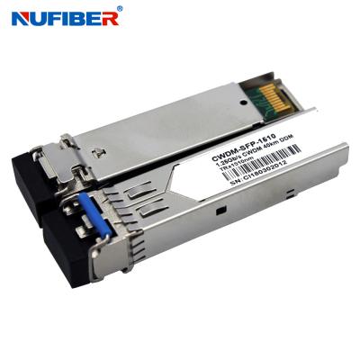 China 80km 1.25G CWDM SFP Module Transceiver 1270nm-1610nm Duplex LC SM for sale