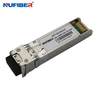 중국 순응한 두 부분으로 된 LC 10g Sfp+ 크위디엠 트랜스시버 1470nm 1550nm 로에스 판매용