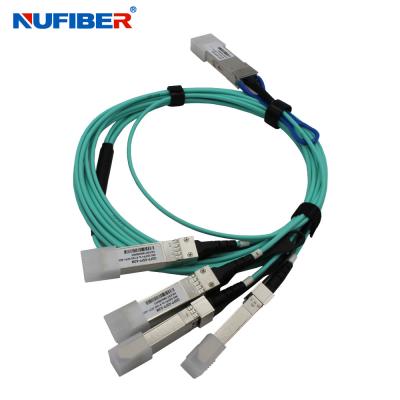 Cina QSFP-4SFP-AxM 1m 3m Cavi ottici attivi 40G a 4x10G Qsfp Aoc Cable per data center in vendita