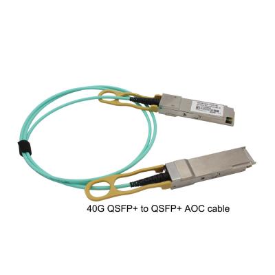 China Kabel 40G QSFP28 AOC, 3m 5m aktiver Lichtwellenleiter für Data Center zu verkaufen