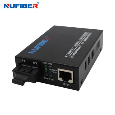 China 10/100/1000Mbps Fiber Media Converter 10/100/1000Base-TX to 1000Base-FX Multi-Mode Dual Fiber SC 550m NF-C2200SX for sale