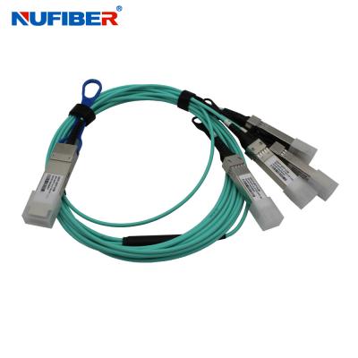 Cina QSFP-4SFP-AxM QSFP a 4x10G 40G Sfp+ Aoc cavo 1m 5m con connettore LC in vendita