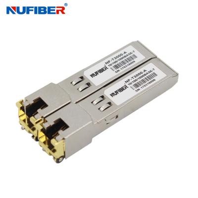 China Kupfernes RJ45 10 100 1000Base-T 100M SFP Transceiver-Modul zu verkaufen