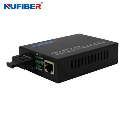 China 10 100M SM 1310nm 20km SC Dual Fiber Media Converter for sale