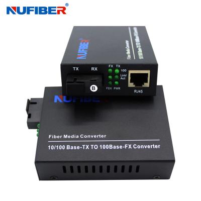 China Simplex 1310nm 1550nm 20km SC Fiber Media Converter for sale