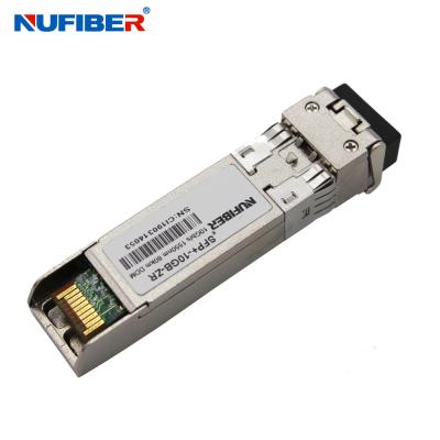 中国 60km 1550nm二重繊維LC DDM 10G SFP+のトランシーバー 販売のため