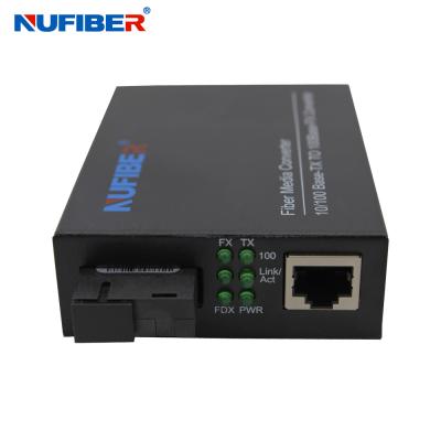 China 10/100M Fiber Media Converter Monomode- Simplex-1310nm/1550nm 20km Sc zu verkaufen