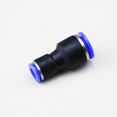 China Hotels PG Reducer Plastic Tube Pneumatic Fitting Push In Pneumatic Straight Union Reducer Fitting for sale