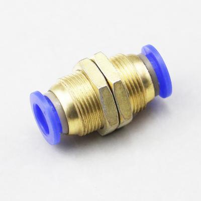 China One Touch Pneumatic Air Union Bulkhead Connector 4mm 6mm 8mm 8mm 10mm 12mm Quick Connector 4mm 6mm 8mm 10mm 12mm Hotels P.M. Hose Fittings for sale