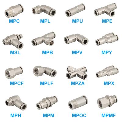 China Hotels Pressure Fit Male Metal Brass Connection Pipe Tube Metal Elbow Metal Pneumatic Fittings Pipe Connector Fittings for sale