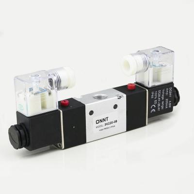 China Hotels 3 Way 2 Position 3V220-08 Control Valve Electric Control Pneumatic Solenoid Valve Pneumatic 1/4 Inch Double Valve for sale