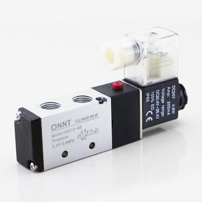 China Hotels Airtac 4V210-08 G1/4 Port AC 110 220V 12V 24V DC 5/2 Way 4V Air Valve Solenoid Pneumatic Control Valves for sale