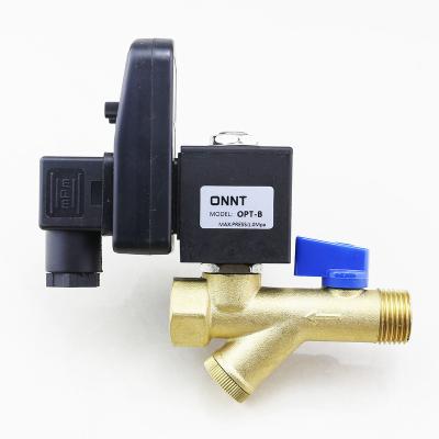 China General OPT 24 220 Volt Air Pressure Brass Auto Drain Valve For Air Compressor Automatic Electronic Drain Valve Water for sale